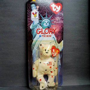 TY McDonalds Teenie Beanie Glory the Bear 1997 RETIRED WITH (2) ERRORS